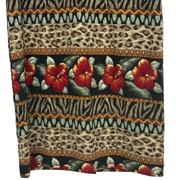 Vtg Kathie Lee Collection Women's Shift Dress 6 Tropical Print Sleeveless Travel - Picture 5 of 9